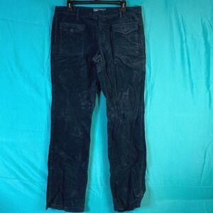 Absolut Joy Women XL Corduroy Pants Black Cargo Style Relaxed Fit Casual Lounge